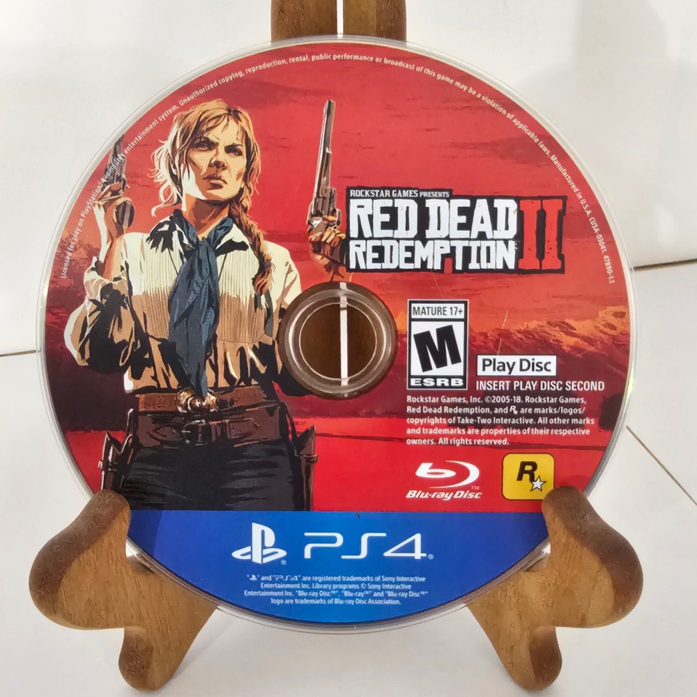 Red Dead Redemption II 2 PS4 Play Disc Only Rockstar Games PlayStation 4 Blu-ray